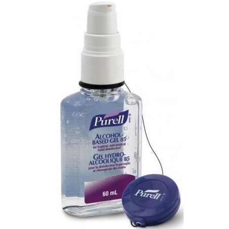 Purell Advanced Sanitiser Pump Bottle 60ml With Retractable Clip (Pack Of 24)