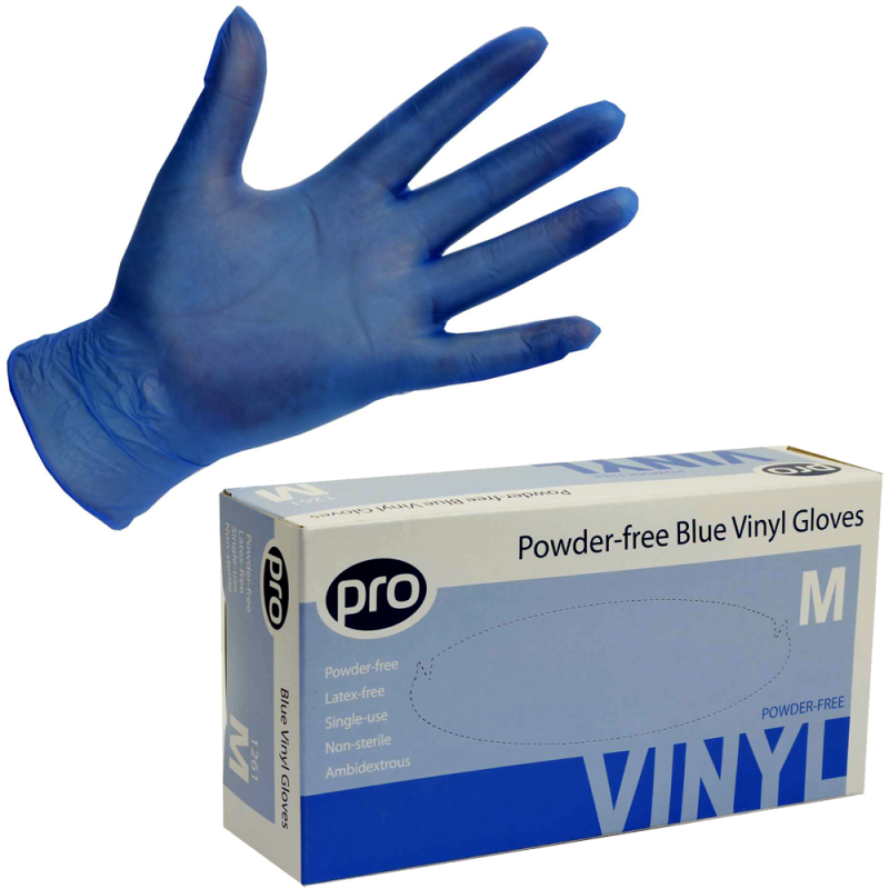 Vinyl Powder-Free Gloves Blue (Case of 1000)